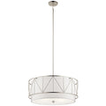 KICHLER 52072SN Birkleigh 11.5" 4 Light Pendant With Satin Etched Glass In Satin Nickel
