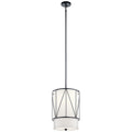 KICHLER 52073BK Birkleigh 18.25" 1 Light Pendant With Satin Etched Glass In Black