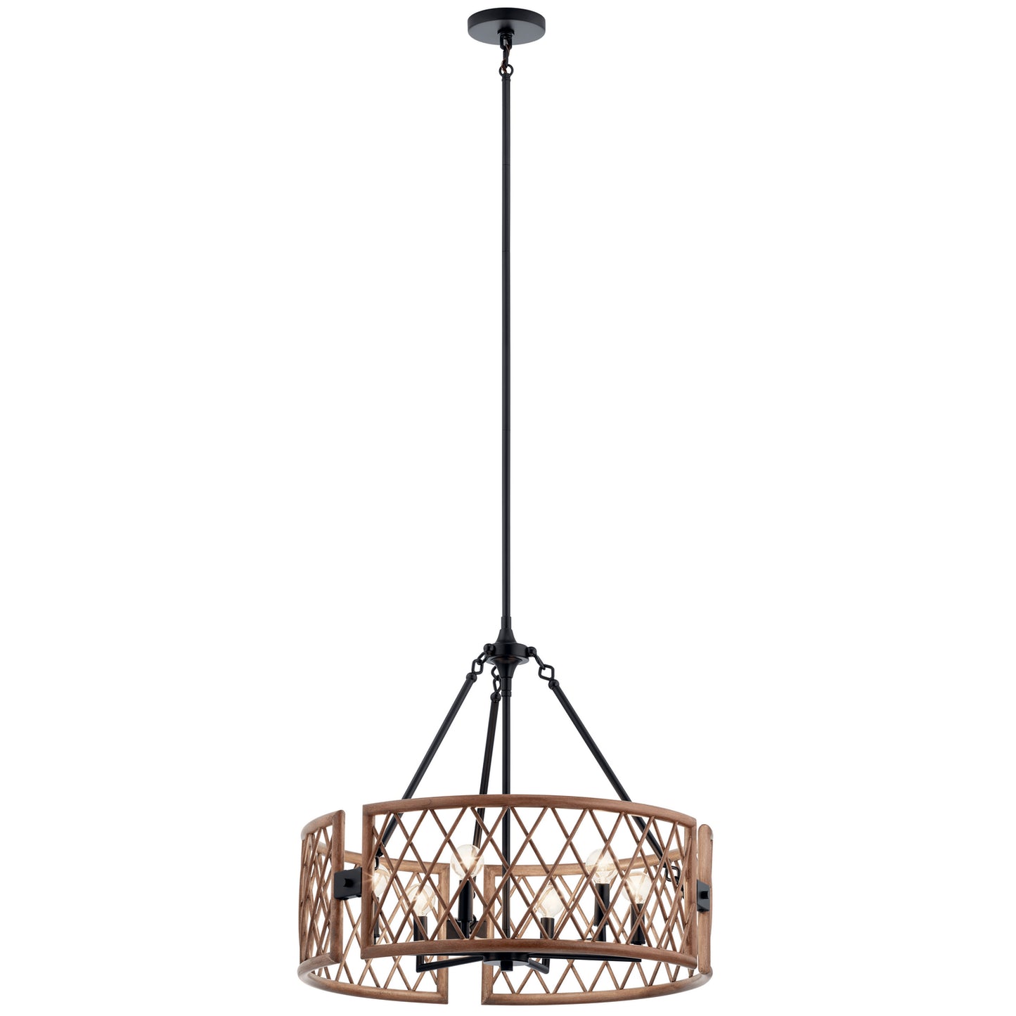KICHLER 52077PAL Oana Six Light Chandelier Palm