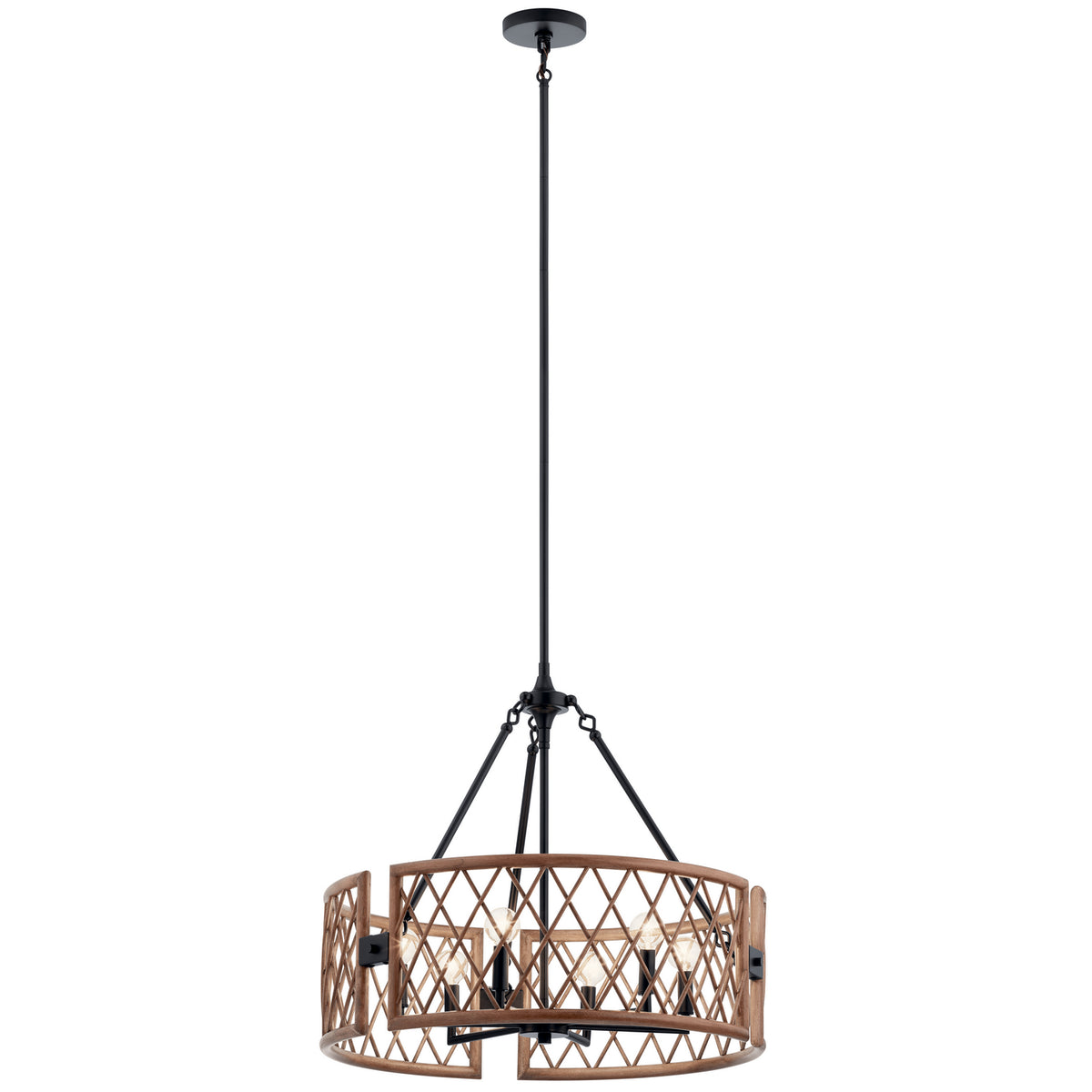 KICHLER 52077PAL Oana Six Light Chandelier Palm