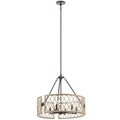 KICHLER 52077WWW Oana Six Light Chandelier White Washed Wood