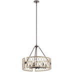 KICHLER 52077WWW Oana Six Light Chandelier White Washed Wood
