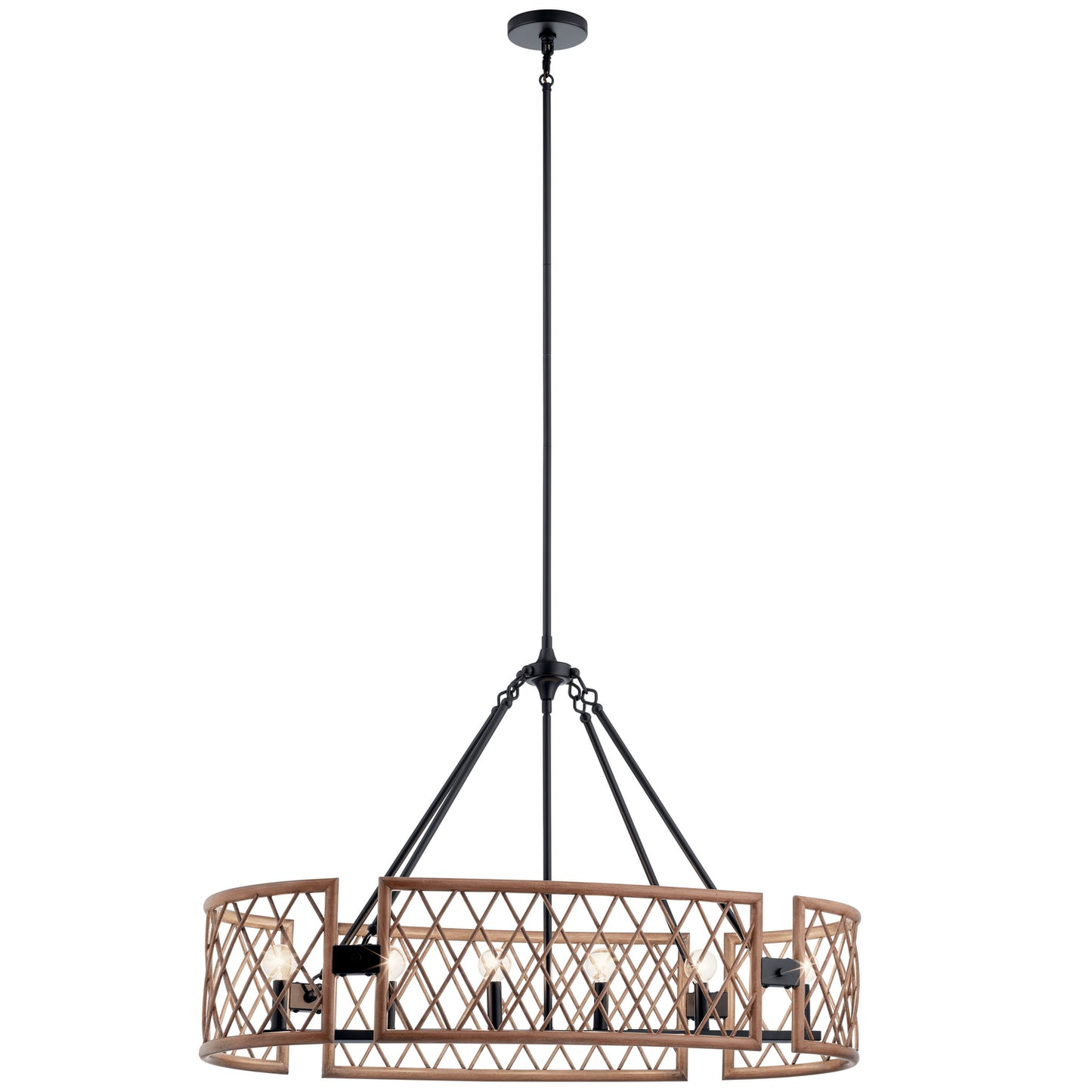 KICHLER 52078PAL Oana Six Light Chandelier Palm