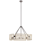 KICHLER 52078WWW Oana Six Light Chandelier White Washed Wood