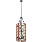 KICHLER 52079PAL Oana Six Light Foyer Chandelier Palm