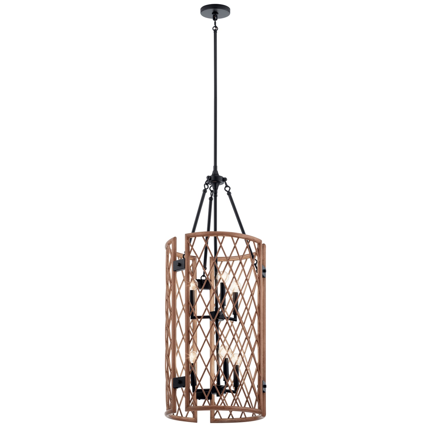 KICHLER 52079PAL Oana Six Light Foyer Chandelier Palm