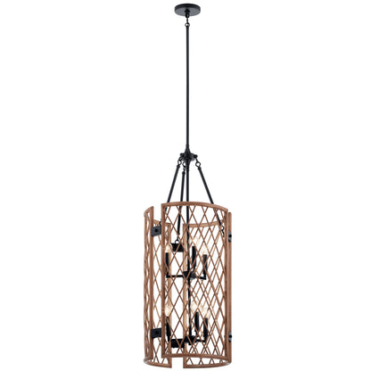 KICHLER 52079PAL Oana Six Light Foyer Chandelier Palm