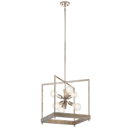 KICHLER 52092DAG Tanis Six Light Foyer Pendant Distressed Antique Gray