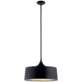 KICHLER 52097BK Elias 15.25" 1 Light Convertible Pendant Black
