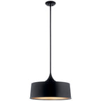 KICHLER 52097BK Elias 15.25" 1 Light Convertible Pendant Black