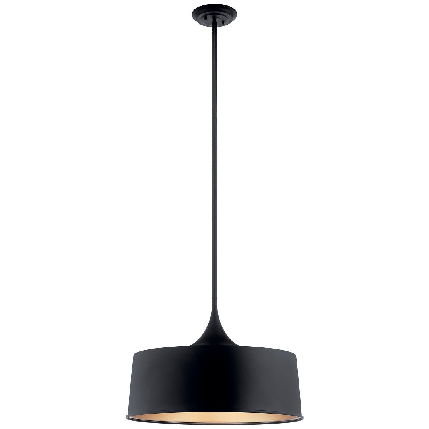 KICHLER 52097BK Elias 15.25" 1 Light Convertible Pendant Black