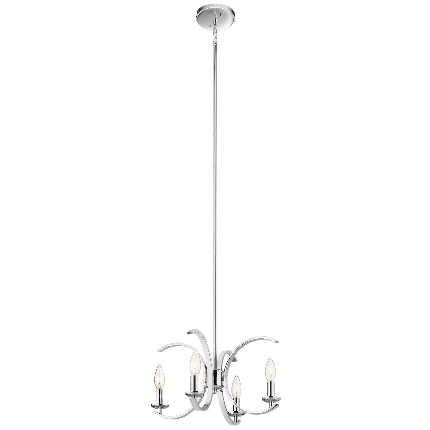 KICHLER 52119CH Cassadee Four Light Pendant/Semi Flush Mount Chrome