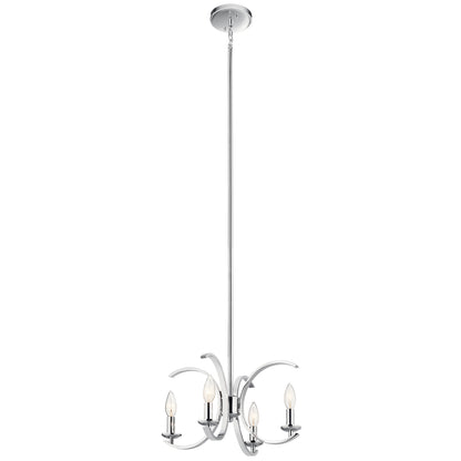 KICHLER 52119CH Cassadee Four Light Pendant/Semi Flush Mount Chrome