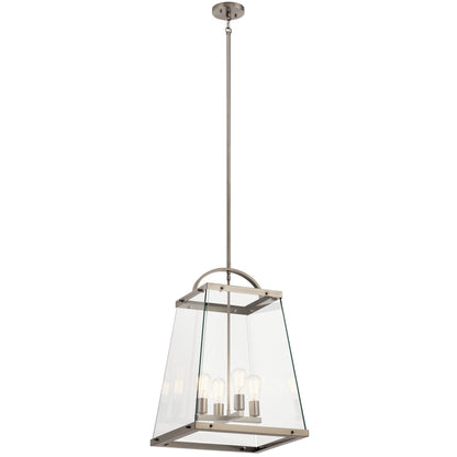 KICHLER 52124CLP Darton Four Light Foyer Pendant Classic Pewter