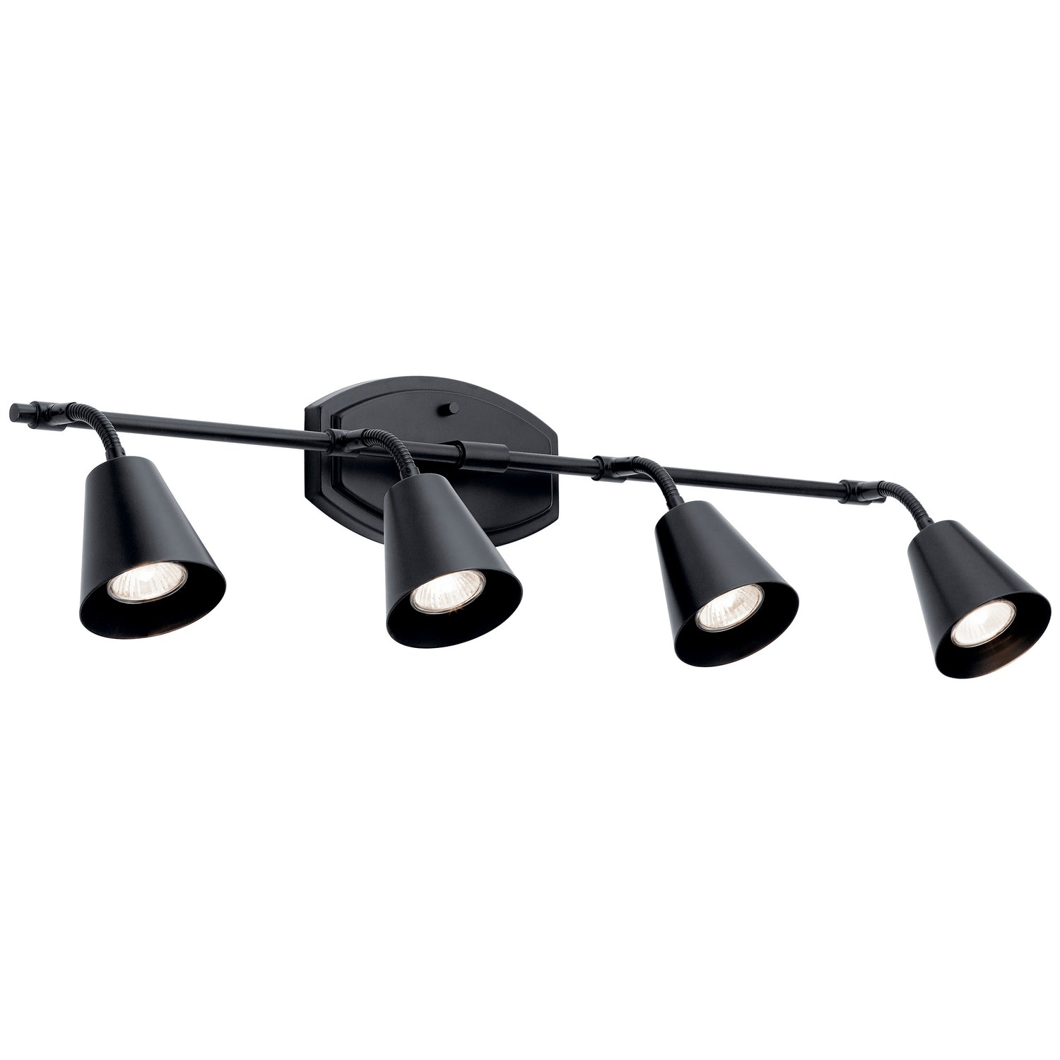 KICHLER 52129BK Sylvia 4 Light Rail Light Black