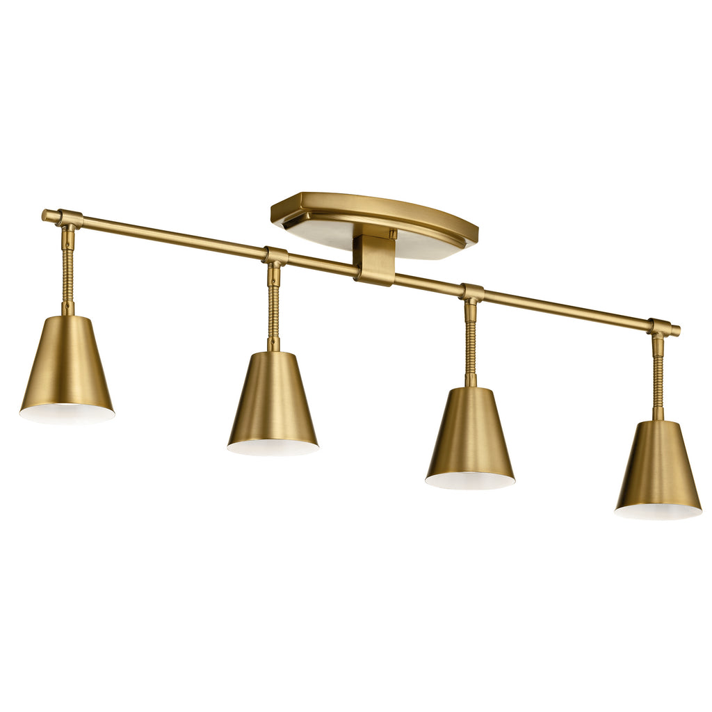 KICHLER 52129BNB Sylvia 4 Light Rail Light Brushed Natural Brass
