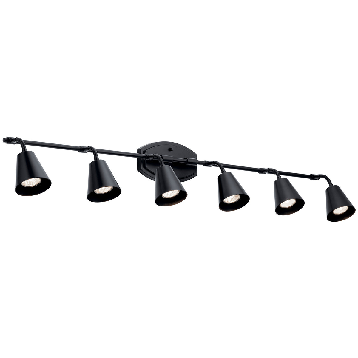 KICHLER 52130BK Sylvia 6 Light Rail Light Black