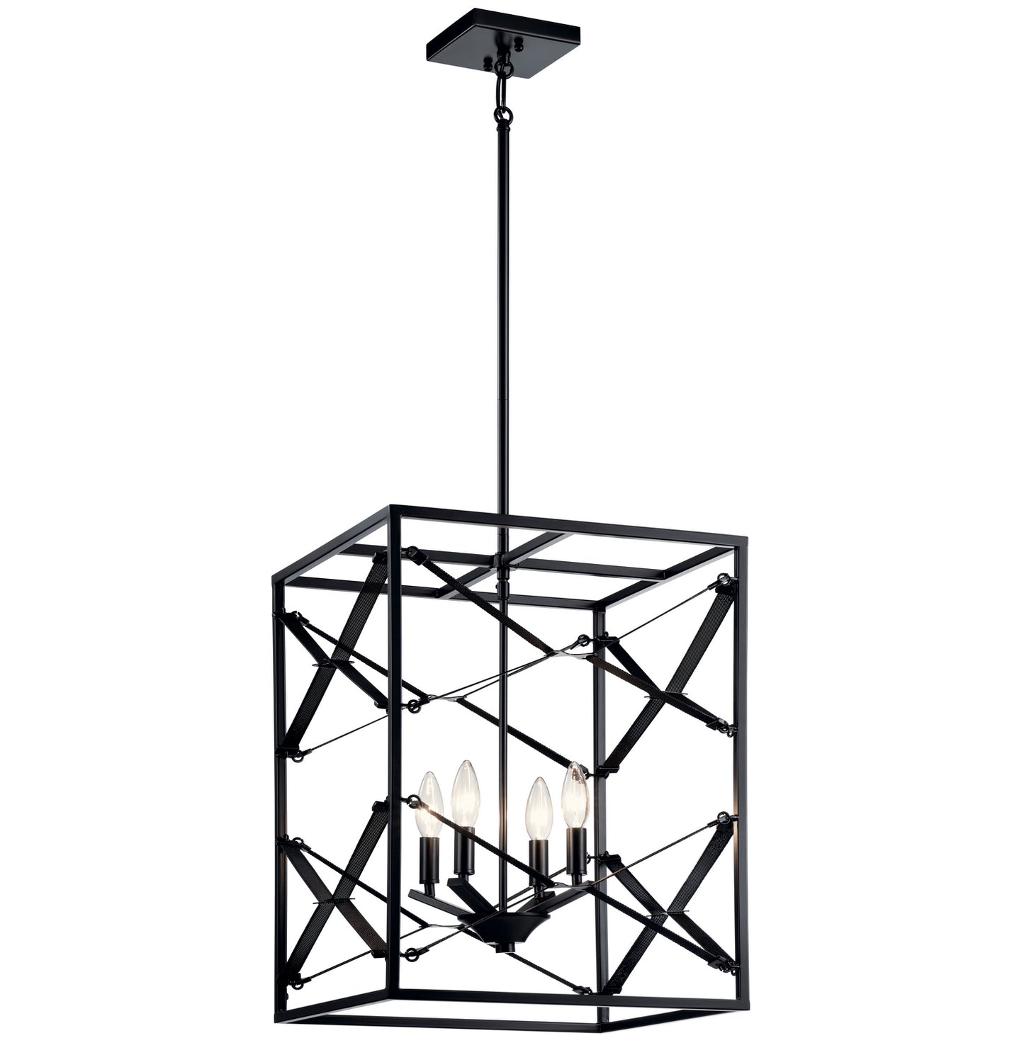 KICHLER 52141BK Sevan Four Light Foyer Pendant Black