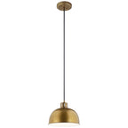 KICHLER 52152NBR Zailey 9" 1 Light Pendant In Natural Brass