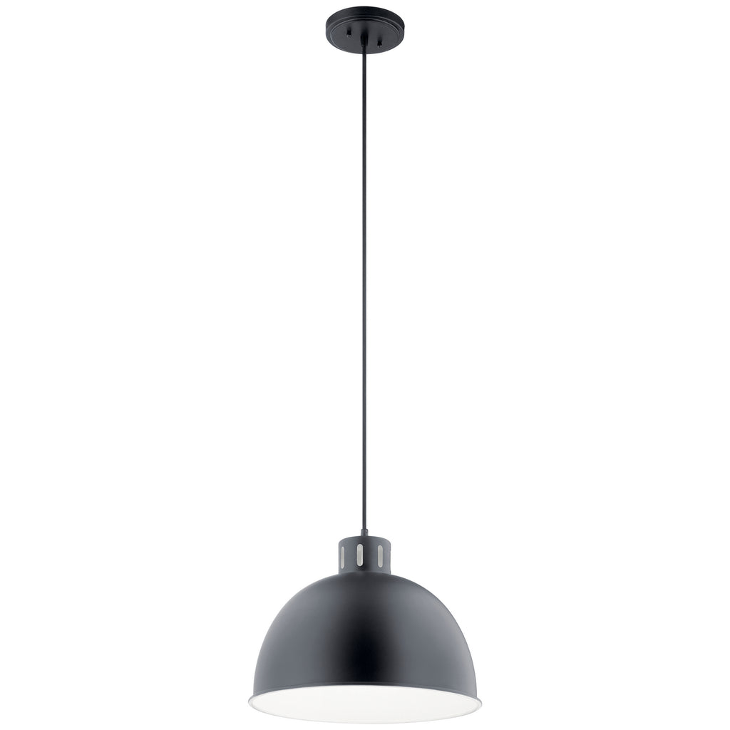 KICHLER 52153BK Zailey 12.5" 1 Light Pendant In Black