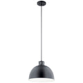 KICHLER 52153BK Zailey 12.5" 1 Light Pendant In Black