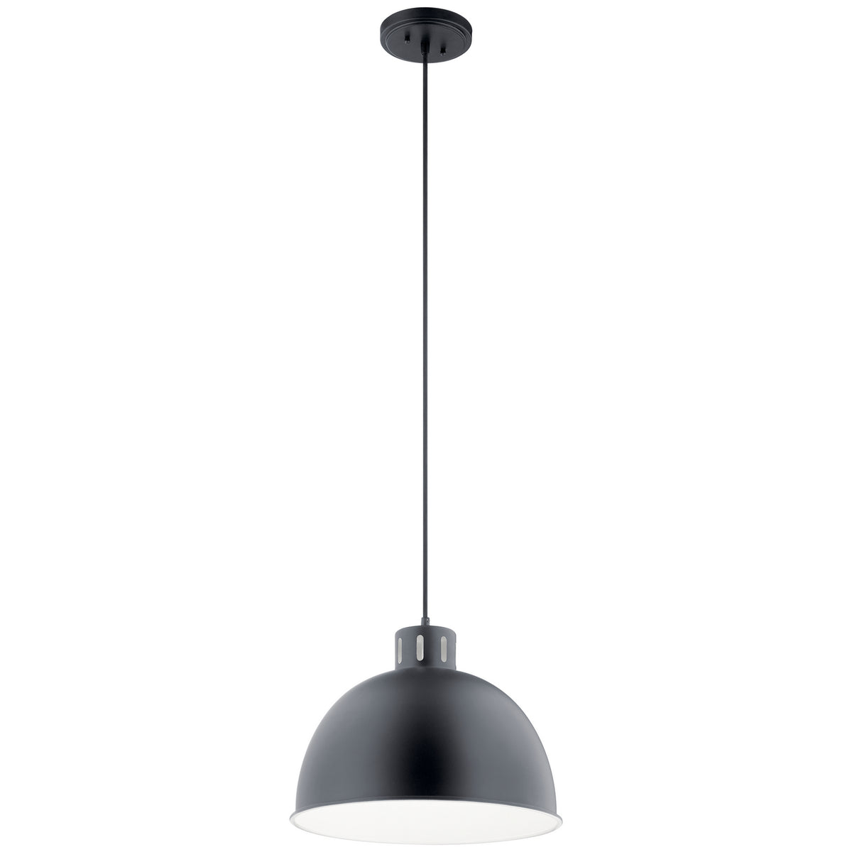 KICHLER 52153BK Zailey 12.5" 1 Light Pendant In Black