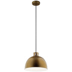KICHLER 52153NBR Zailey 12.5" 1 Light Pendant In Natural Brass