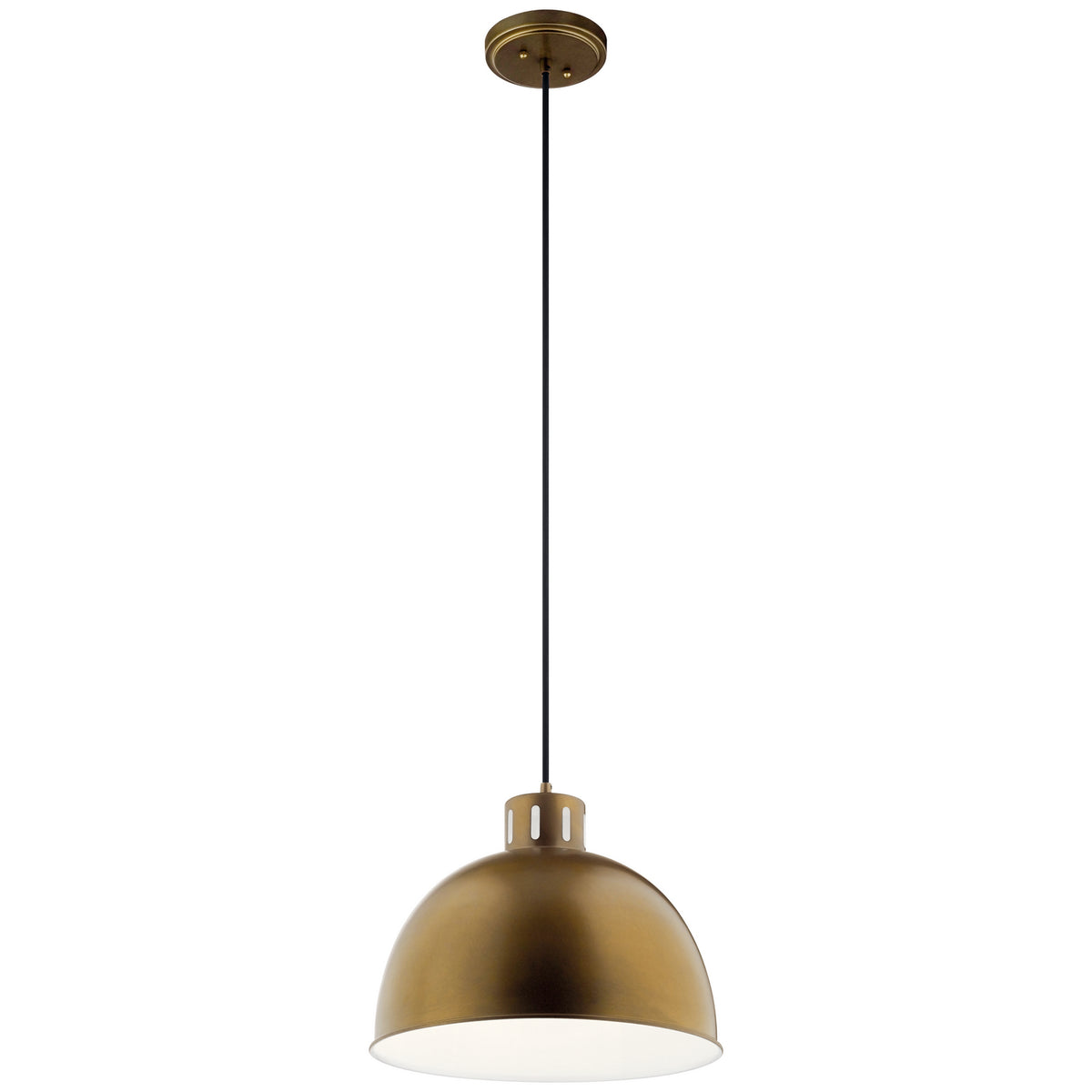 KICHLER 52153NBR Zailey 12.5" 1 Light Pendant In Natural Brass