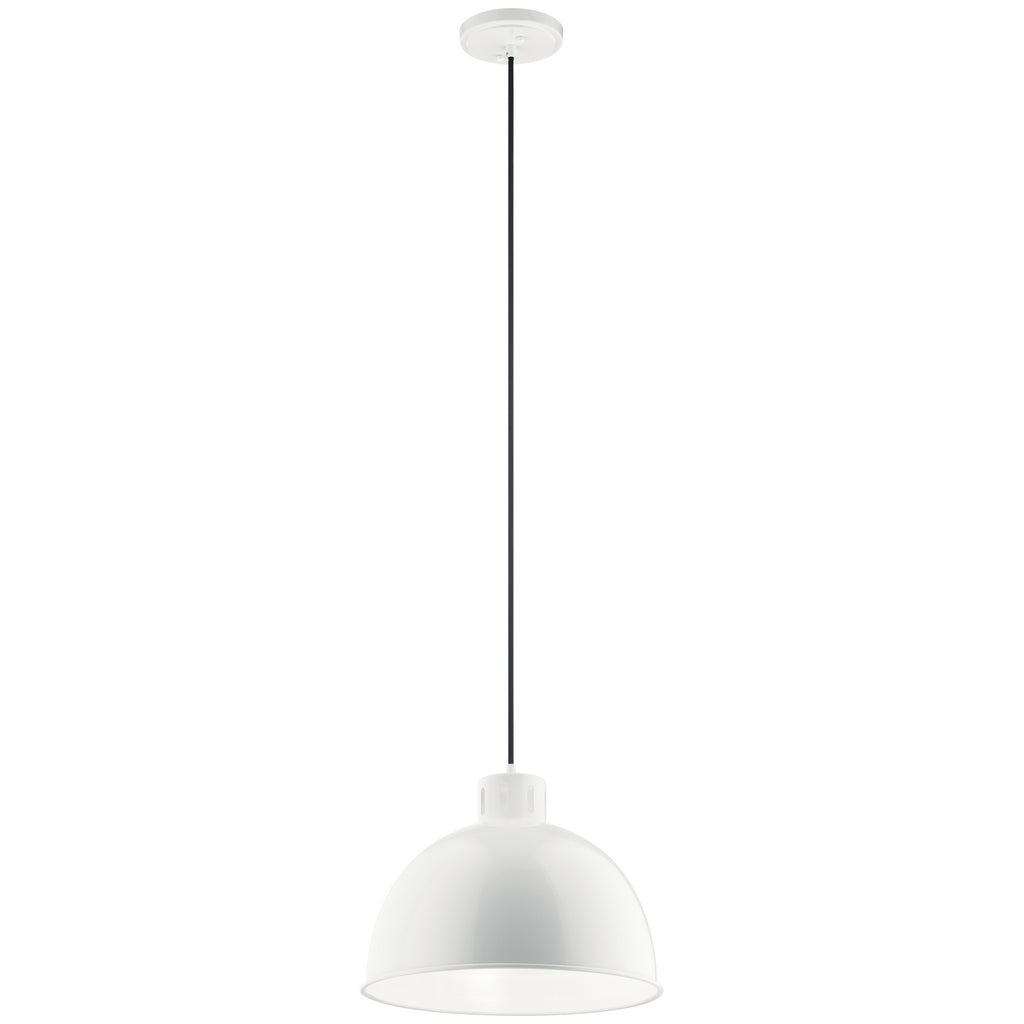 KICHLER 52153WH Zailey 12.5" 1 Light Pendant In White