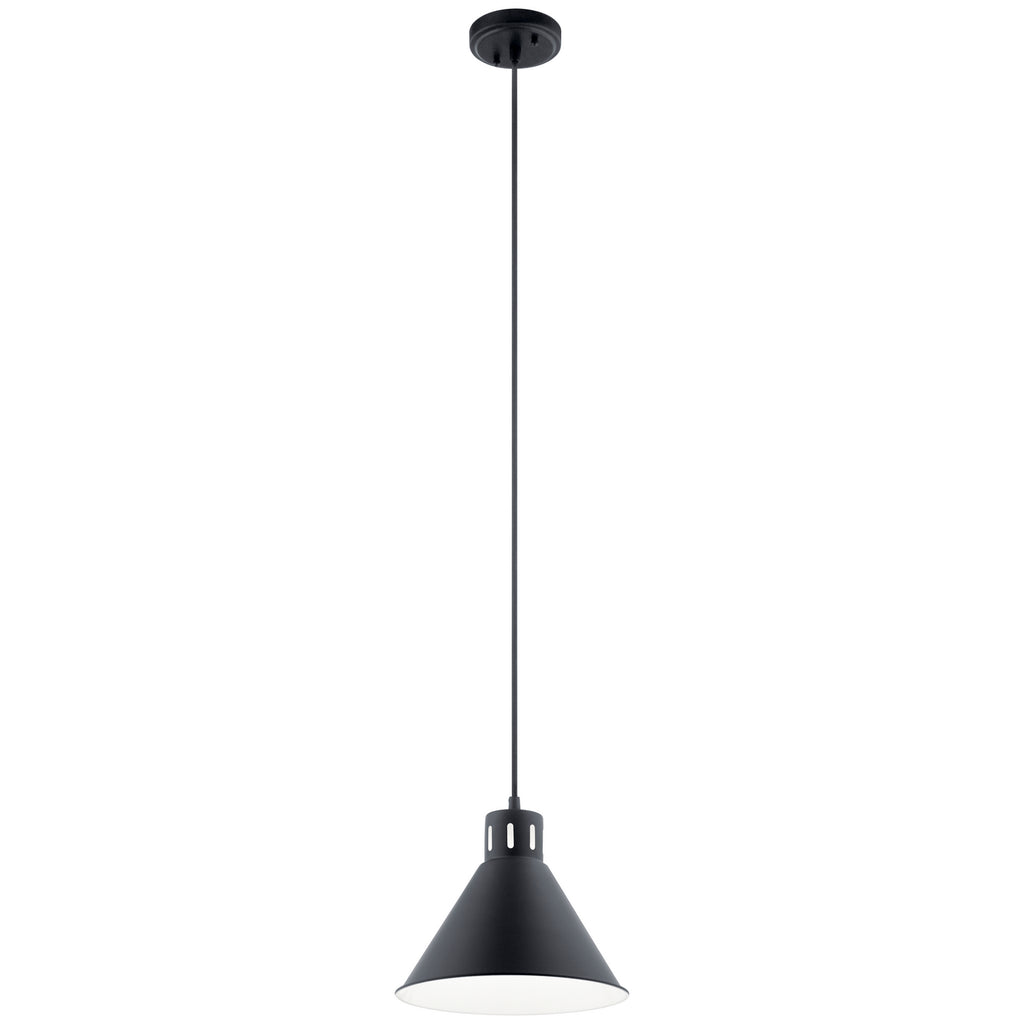 KICHLER 52176BK Zailey 9.5" 1 Light Pendant In Black