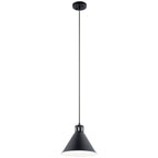 KICHLER 52176BK Zailey 9.5" 1 Light Pendant In Black