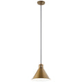 KICHLER 52176NBR Zailey 9.5" 1 Light Pendant In Natural Brass