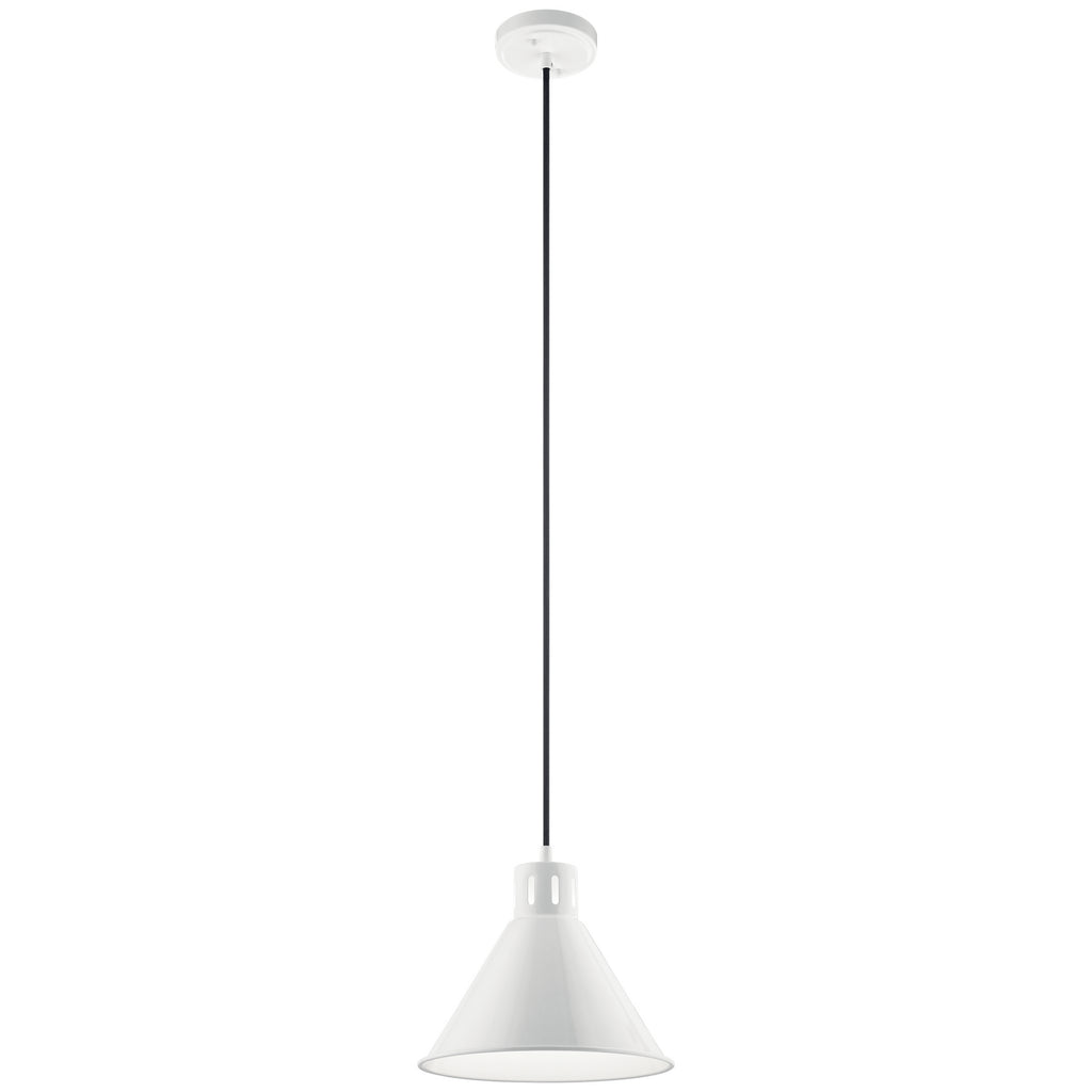 KICHLER 52176WH Zailey 9.5" 1 Light Pendant In White