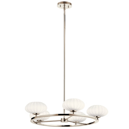 KICHLER 52223PN Pim Six Light Chandelier Polished Nickel
