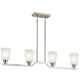 KICHLER 52233NI Skagos Four Light Linear Chandelier Brushed Nickel