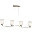 KICHLER 52233NI Skagos Four Light Linear Chandelier Brushed Nickel