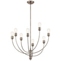 KICHLER 52255CLP Hatton Eight Light Chandelier Classic Pewter