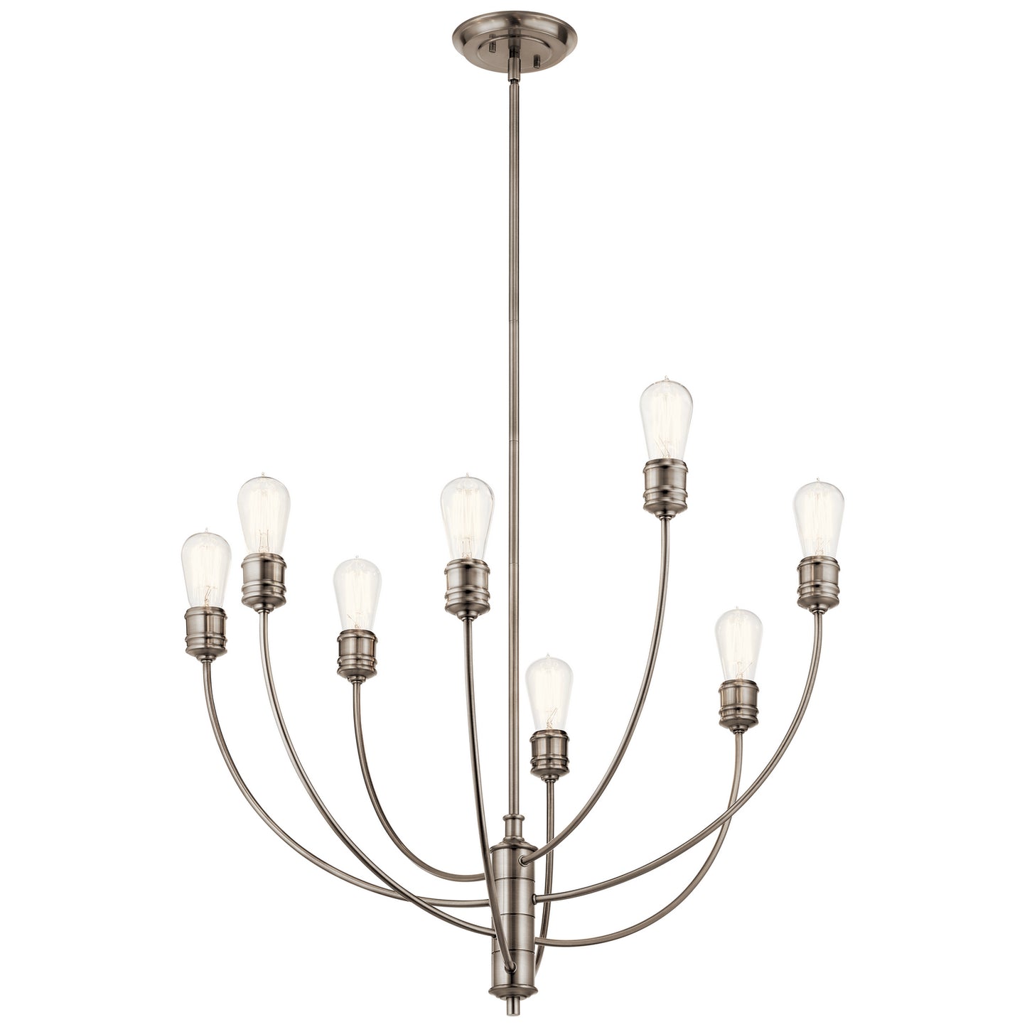 KICHLER 52255CLP Hatton Eight Light Chandelier Classic Pewter