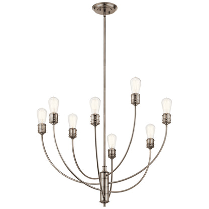 KICHLER 52255CLP Hatton Eight Light Chandelier Classic Pewter