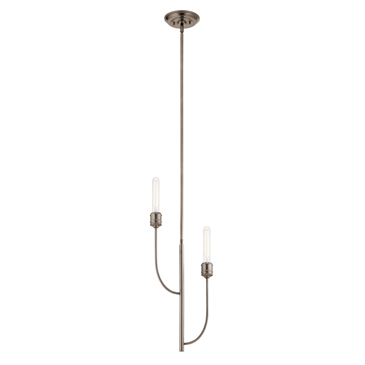 KICHLER 52258CLP Hatton Two Light Pendant Classic Pewter