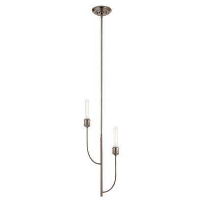 KICHLER 52258CLP Hatton Two Light Pendant Classic Pewter