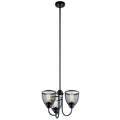 KICHLER 52268BK Voclain Three Light Chandelier/Semi Flush Mount Black