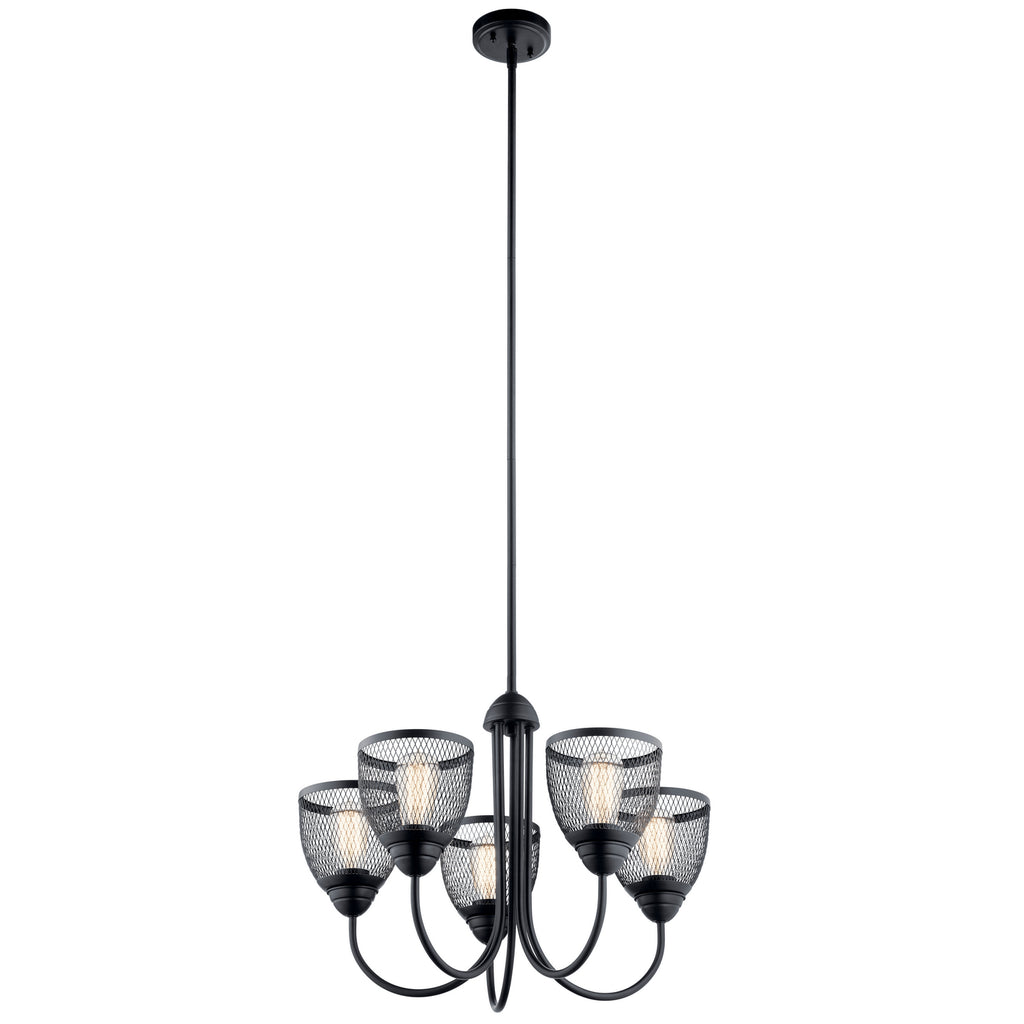 KICHLER 52269BK Voclain Five Light Chandelier Black
