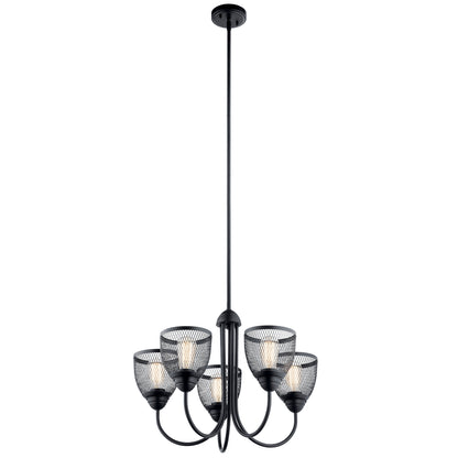 KICHLER 52269BK Voclain Five Light Chandelier Black