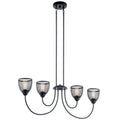 KICHLER 52273BK Voclain Four Light Linear Chandelier Black