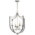 KICHLER 52279NI Tula Four Light Foyer Chandelier Brushed Nickel