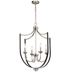 KICHLER 52279NI Tula Four Light Foyer Chandelier Brushed Nickel