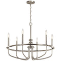 KICHLER 52304NI Capitol Hill 22" 6 Light Chandelier In Brushed Nickel