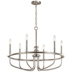 KICHLER 52304NI Capitol Hill 22" 6 Light Chandelier In Brushed Nickel