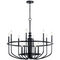 KICHLER 52305BK Capitol Hill 30.75" 12 Light Chandelier In Black